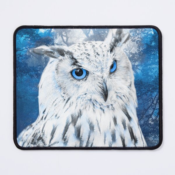 Item preview, Ethereal Blue Owl of the Frozen Woods designed and sold by Kiyo-Arts.