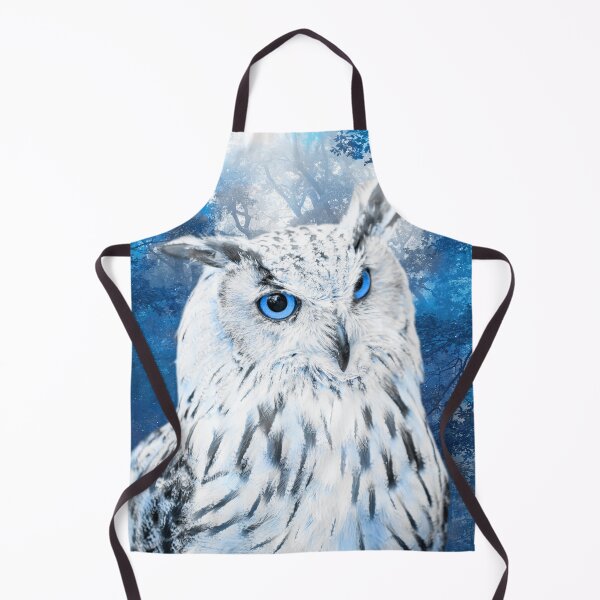 Item preview, Ethereal Blue Owl of the Frozen Woods designed and sold by Kiyo-Arts.