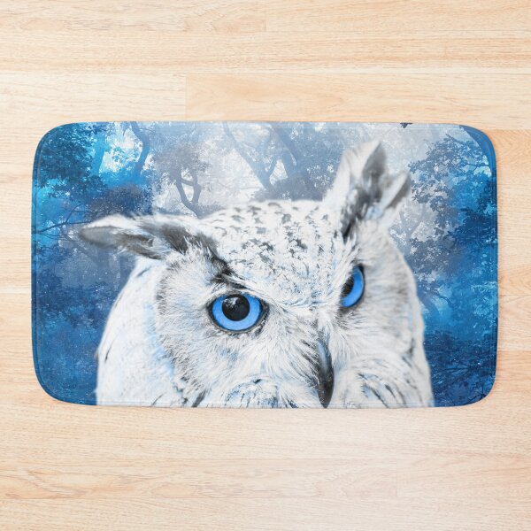 Item preview, Ethereal Blue Owl of the Frozen Woods designed and sold by Kiyo-Arts.