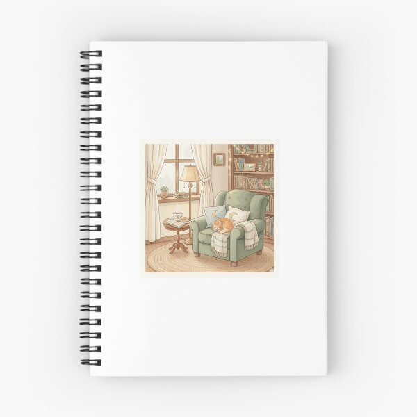Item preview, cozy reading nook with cat designed and sold by The Cozy Cauldron.