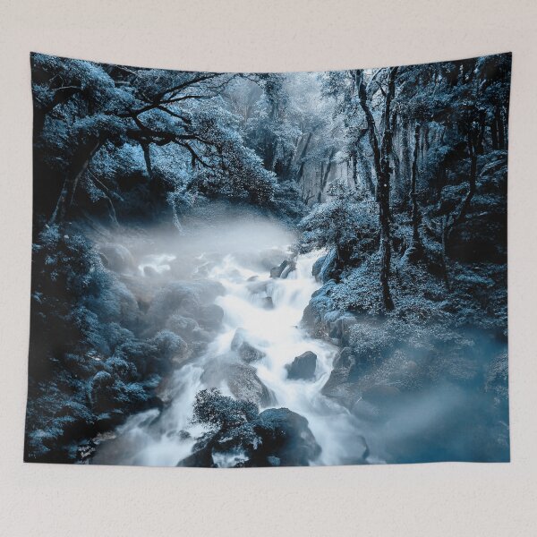 Item preview, The Hidden Falls of Sapphire Forest designed and sold by Kiyo-Arts.