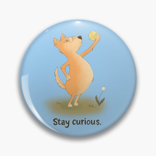 Item preview, Stay Curious Dog and Tennis ball designed and sold by Sunshine Caelum.