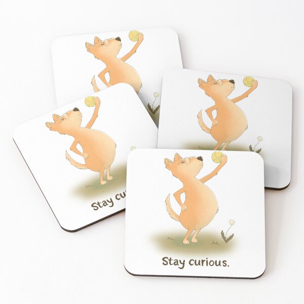 Item preview, Stay Curious Dog and Tennis ball designed and sold by Sunshine Caelum.