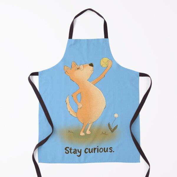 Item preview, Stay Curious Dog and Tennis ball designed and sold by Sunshine Caelum.