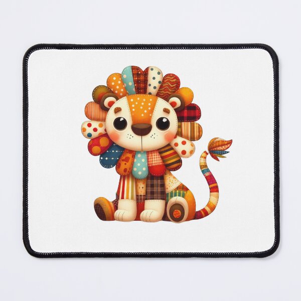 Item preview, Cute Lion Patchwork Watercolor designed and sold by CharlieDesings.