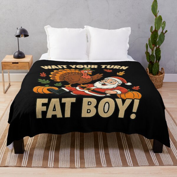 Item preview, Funny Turkey vs. Santa Christmas Thanksgiving Shirt | Wait Your Turn Fat Boy Tee designed and sold by DailyDrivesct.