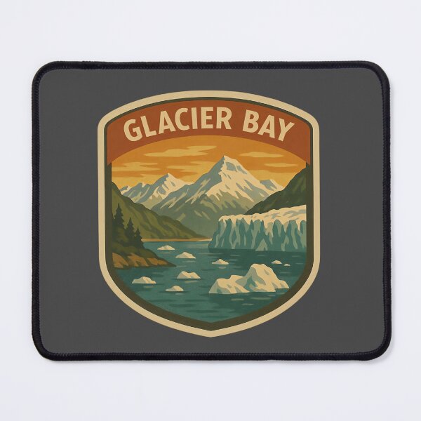 Item preview, Vintage American National Park Print: Glacier Bay designed and sold by PinUpPizzazz.