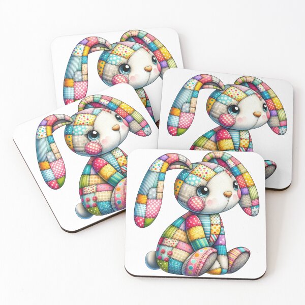 Item preview, Cute Rabbit Patchwork Watercolor designed and sold by CharlieDesings.