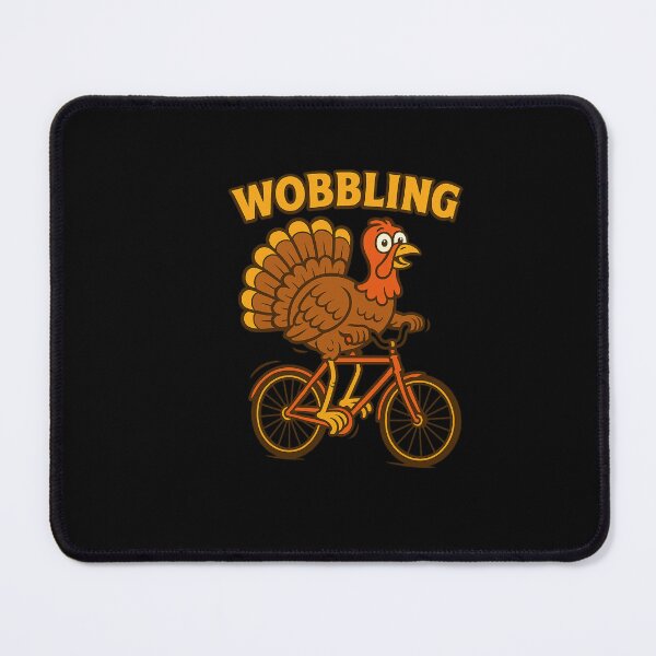 Item preview, Wobbling Turkey on Bicycle Funny Thanksgiving Cartoon T-Shirt designed and sold by DailyDrivesct.