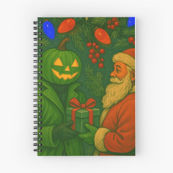 Item preview, Headless Horseman and Santa: Halloween Meets Christmas Holiday Crossover Art designed and sold by TheHorsemanRidesAgain.