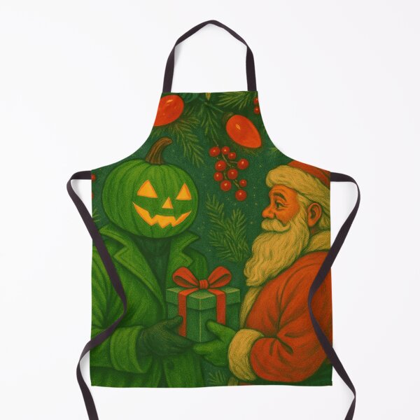 Item preview, Headless Horseman and Santa: Halloween Meets Christmas Holiday Crossover Art designed and sold by TheHorsemanRidesAgain.