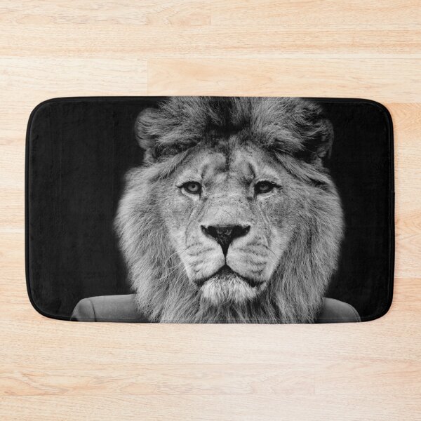 Item preview, The Corporate King: Monochrome Lion Portrait designed and sold by Kiyo-Arts.