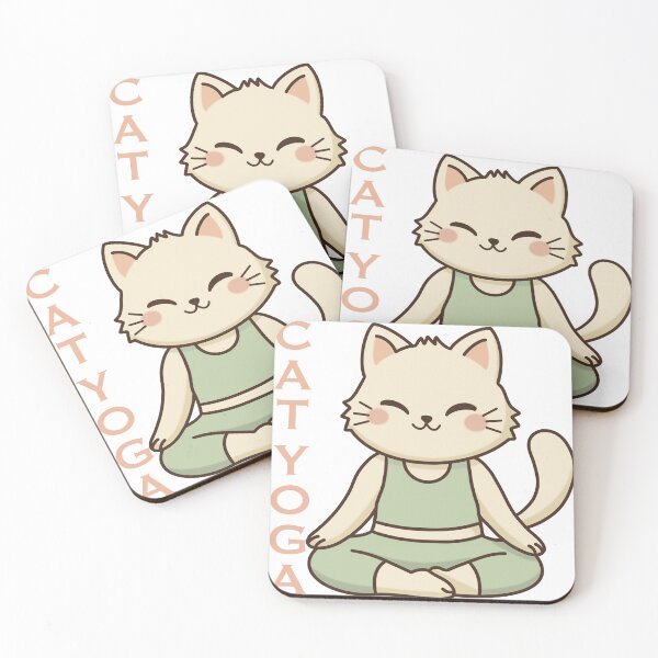 Item preview, Kawaii Cat in Yoga Pose - Cat Yoga Lover Gift designed and sold by holywarter.