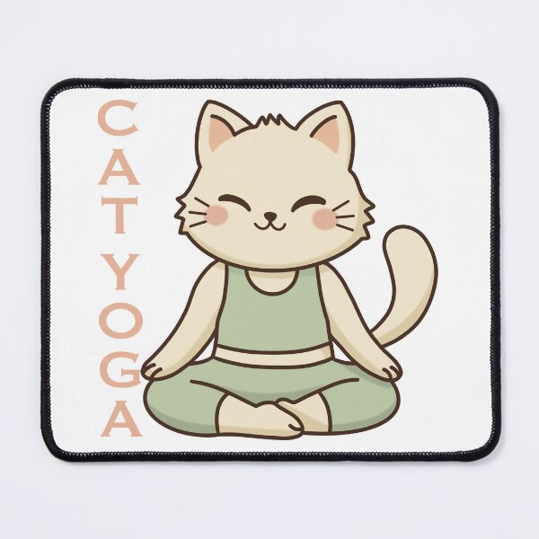 Item preview, Kawaii Cat in Yoga Pose - Cat Yoga Lover Gift designed and sold by holywarter.