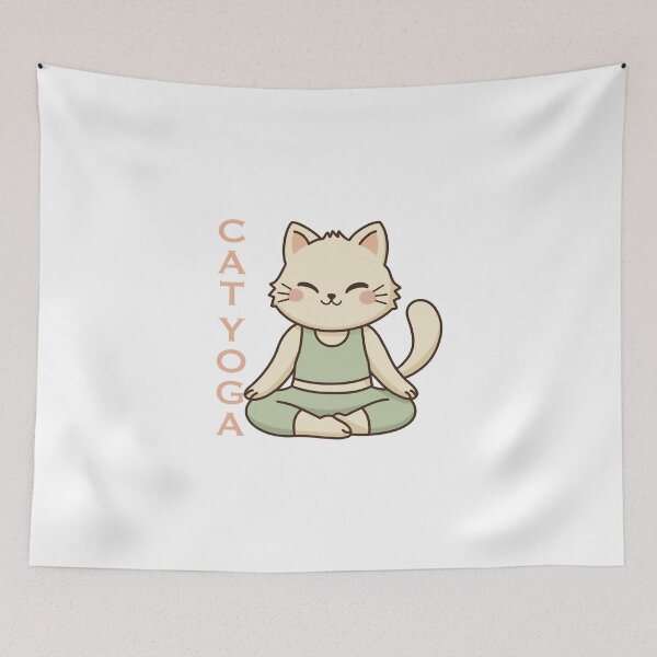 Item preview, Kawaii Cat in Yoga Pose - Cat Yoga Lover Gift designed and sold by holywarter.