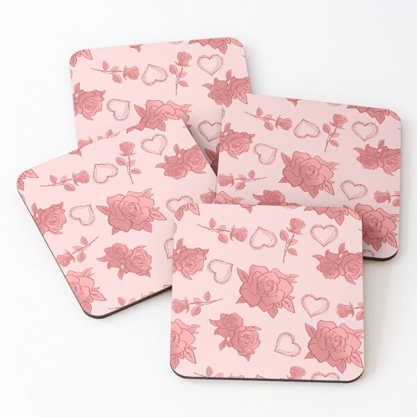 Item preview,  Pink Roses And Hearts designed and sold by CandyAppleCats.