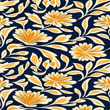 Artwork thumbnail, Gold Flower Pattern by ViaARTfactory