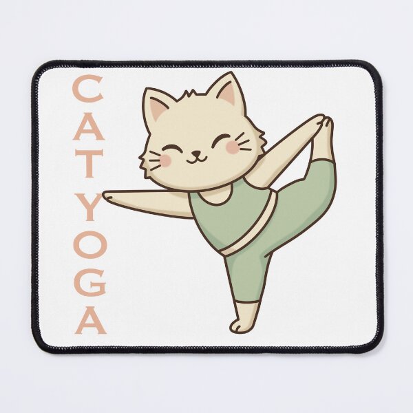 Item preview, Kawaii Cat in Natarajasana Yoga Pose - Cat Yoga Balance designed and sold by holywarter.