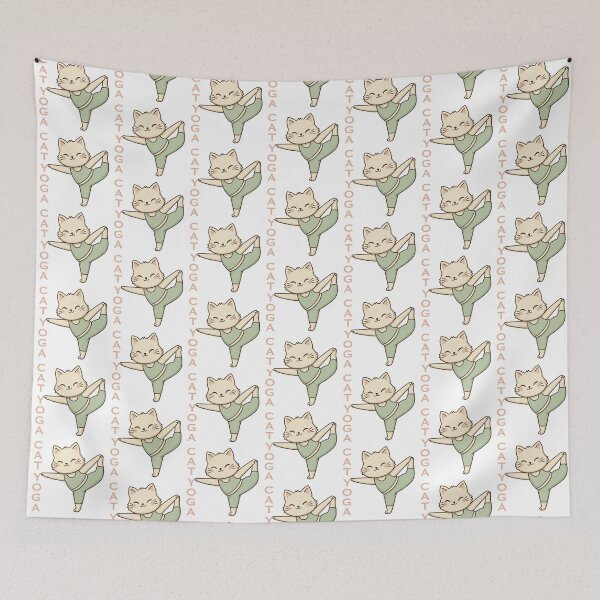 Item preview, Kawaii Cat in Natarajasana Yoga Pose - Cat Yoga Balance designed and sold by holywarter.