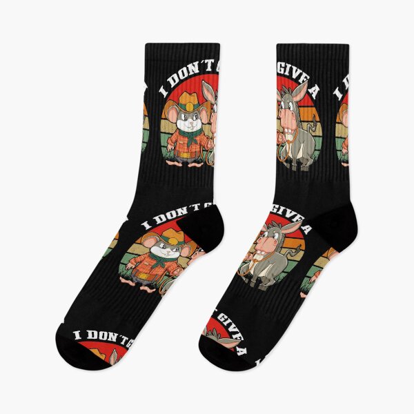 Item preview, I Don’t Give a Rats Cowboy Donkey Vintage Sunset Funny Rebel designed and sold by Dmetalx Art Apparel.