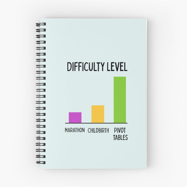 Item preview, Funny Excel Pivot Table Joke – “Diffculty Level” Office Humor for Data Nerds and Analysts designed and sold by shminoa.
