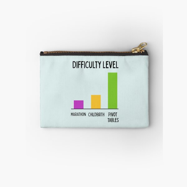 Item preview, Funny Excel Pivot Table Joke – “Diffculty Level” Office Humor for Data Nerds and Analysts designed and sold by shminoa.
