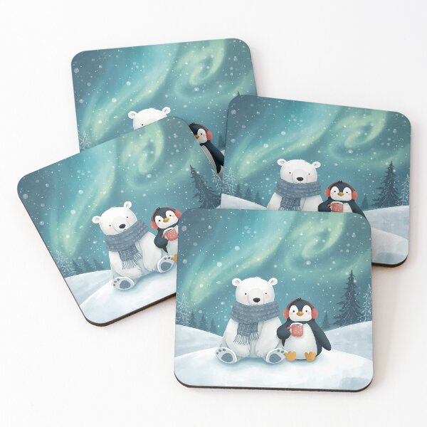 Item preview, Across the Poles – Penguin & Polar Bear Together designed and sold by WildlifeWhimsy.