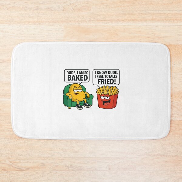 Item preview, Baked & Fried Funny Food Cartoon | Stoner Humor Potato & Fries design designed and sold by DailyDrivesct.