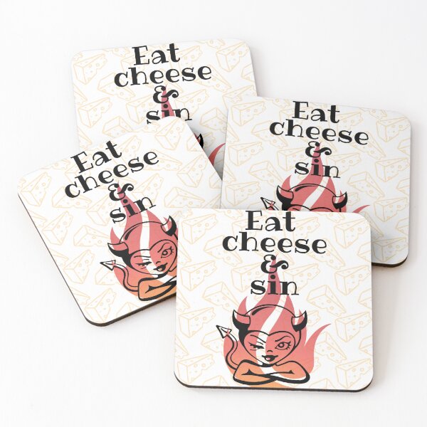 Item preview, Eat cheese & sin  designed and sold by Stickertariat.