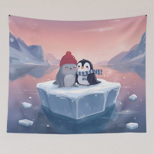 Item preview, Seal and Penguin – Chill Companions in the Snow designed and sold by WildlifeWhimsy.