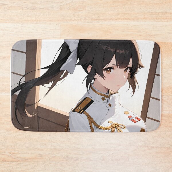 Item preview, Azur Lane Anime Takao Standing Calm in Officer Attire under Soft Morning Light designed and sold by Raslbazola.