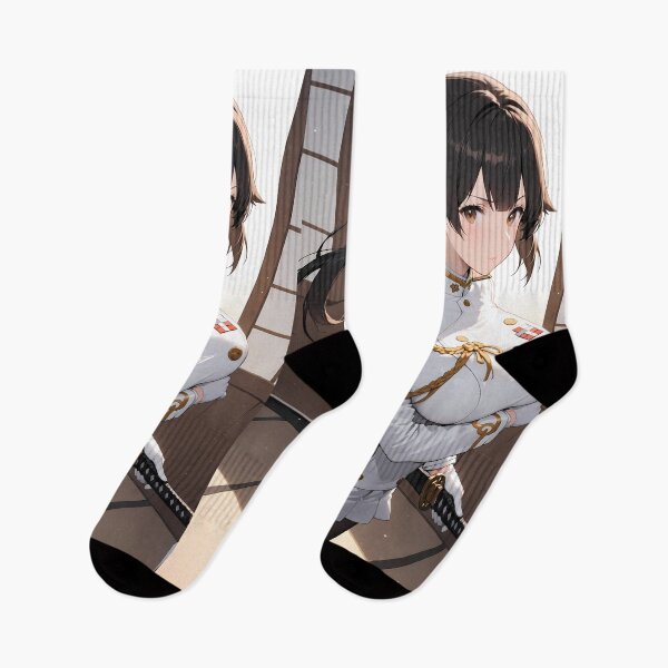 Item preview, Azur Lane Anime Takao Standing Calm in Officer Attire under Soft Morning Light designed and sold by Raslbazola.