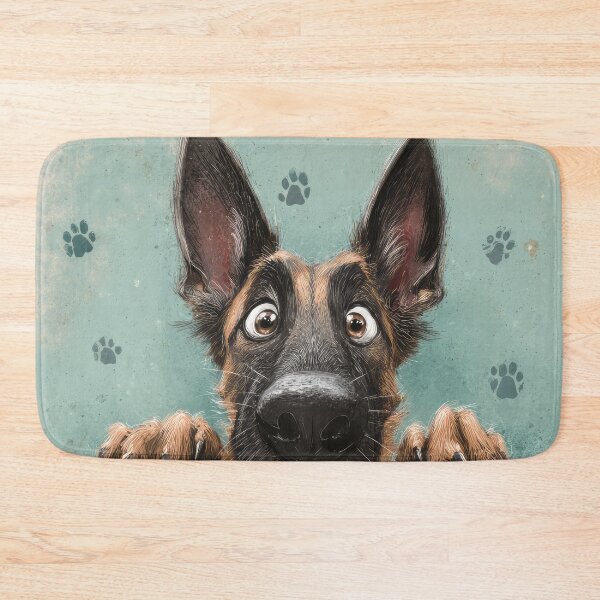 Item preview, Belgian Malinois Peeking over Wall 01 designed and sold by Elisabeth Lucas.