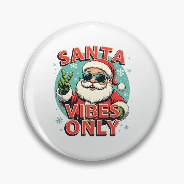 Item preview, ¡Vibras navideñas puras! – Camiseta navideña retro con un Papá Noel genial y el símbolo de la paz. designed and sold by relso.