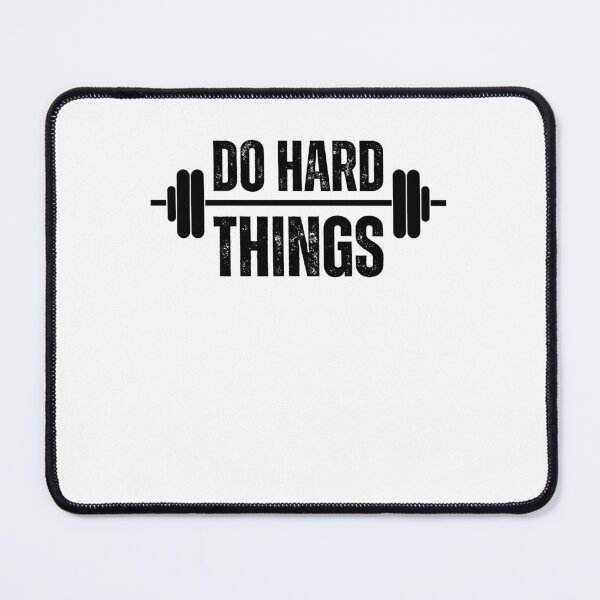 Item preview, Do Hard Things Workout Motivation Fitness barbell designed and sold by snowry.