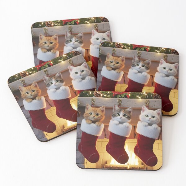 Item preview, Christmas Stocking Kittens: Three Cute Holiday Kitties  designed and sold by ACuriousshoppe.