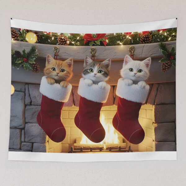 Item preview, Christmas Stocking Kittens: Three Cute Holiday Kitties  designed and sold by ACuriousshoppe.