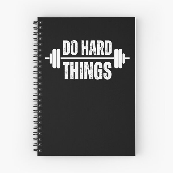 Item preview, Do Hard Things Workout Motivation Fitness barbell gym designed and sold by snowry.
