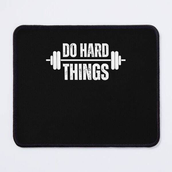 Item preview, Do Hard Things Workout Motivation Fitness barbell gym designed and sold by snowry.