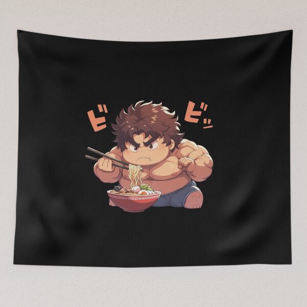 Item preview, Baki Hanma Baki the Grappler Chibi Fighter Eating Kawaii Ramen Anime designed and sold by Raslbazola.