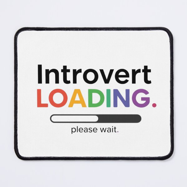 Item preview, Introvert Loading Please Wait – Minimal Rainbow Progress Bar Design designed and sold by Siamcatshop.