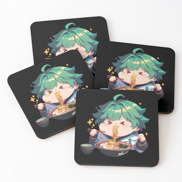 Item preview, Game Chongyun Cute Ramen Delight Genshin Impact Chibi Kawaii Anime Boy Style designed and sold by Raslbazola.