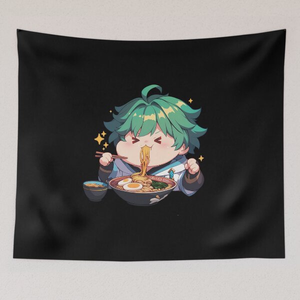 Item preview, Game Chongyun Cute Ramen Delight Genshin Impact Chibi Kawaii Anime Boy Style designed and sold by Raslbazola.