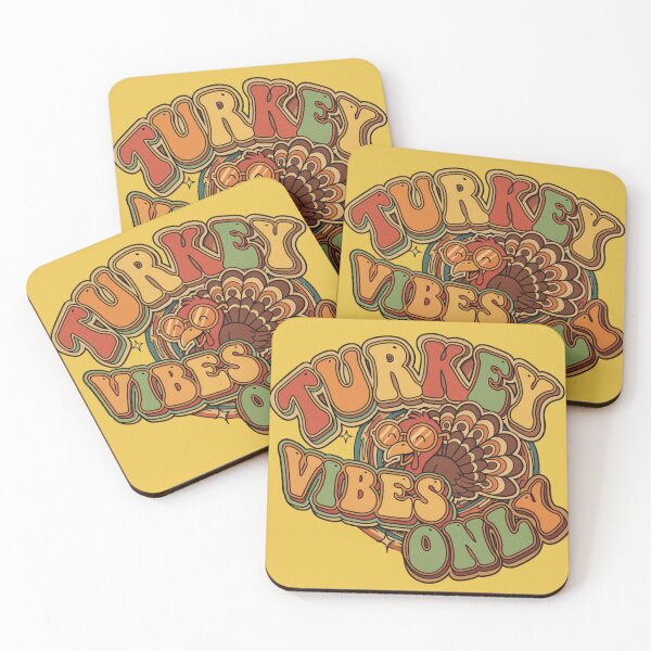 Item preview, Turkey Vibes Only Groovy Retro 70s Thanksgiving Fall Holiday Design designed and sold by AOG-DESIGNS.