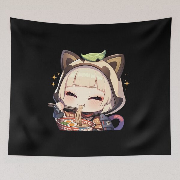 Item preview, Game Sayu Chibi Ninja Eating Ramen Genshin Impact Anime designed and sold by Raslbazola.