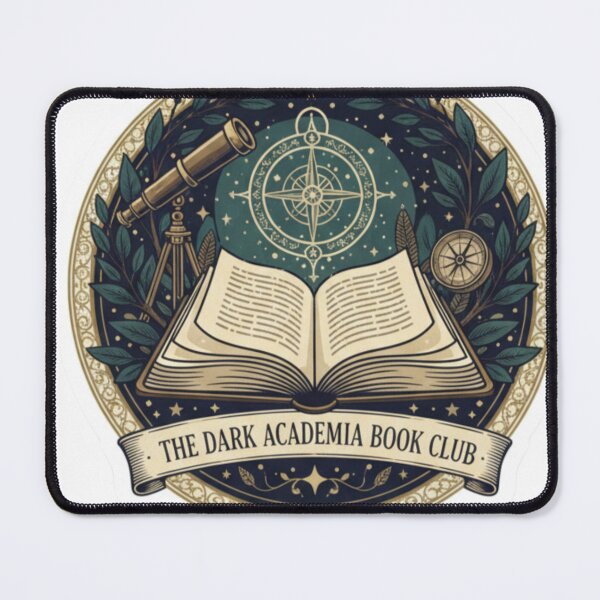 Item preview, Dark Academia Book Club Emblem | Vintage Telescope & Open Book Art designed and sold by SueQsArt.