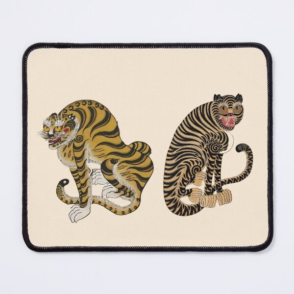 Item preview, Two Joseon Tigers – Korean Folk Art Design (Minhwa Inspired) designed and sold by arorar.