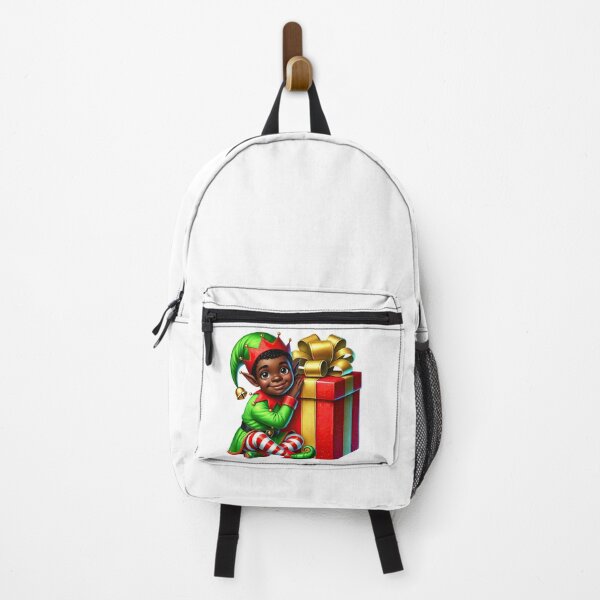 Item preview, Adorable Black Elf Sitting Beside Big Gift Box | Christmas Artwork designed and sold by Lulunza.