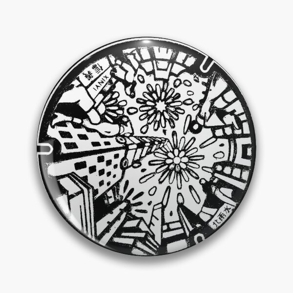 Item preview, Taiwan - Manhole in Xinyi - Taipei 101 and fireworks motif - White Inverted designed and sold by mattraski.