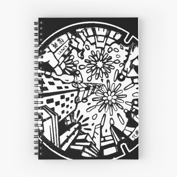Item preview, Taiwan - Manhole in Xinyi - Taipei 101 and fireworks motif - White Inverted designed and sold by mattraski.